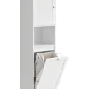 Badschrank in Weiß - (B)40 x (H)170 x (T)40 cm