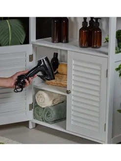 Badschrank in Weiß - (B)60 x (H)80 x (T)29 cm