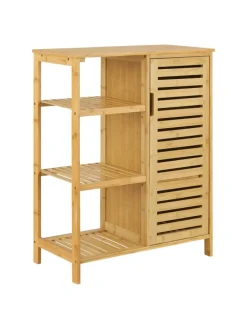 Badschrank Vetlanda Bambus in Beige (H)87cm (B)66cm (T)33cm