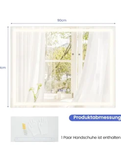 Badspiegel LED Anti-Beschlage in Silber