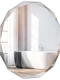 Badspiegel 76x76x5cm in Silber