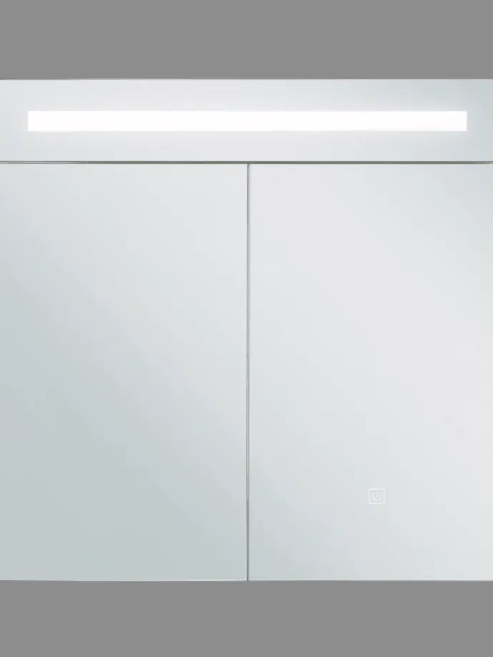 Bad-Spiegelschrank JARAMILLO in Weiß/Silber - (W) 60 x (H) 60 x (L) 12 cm