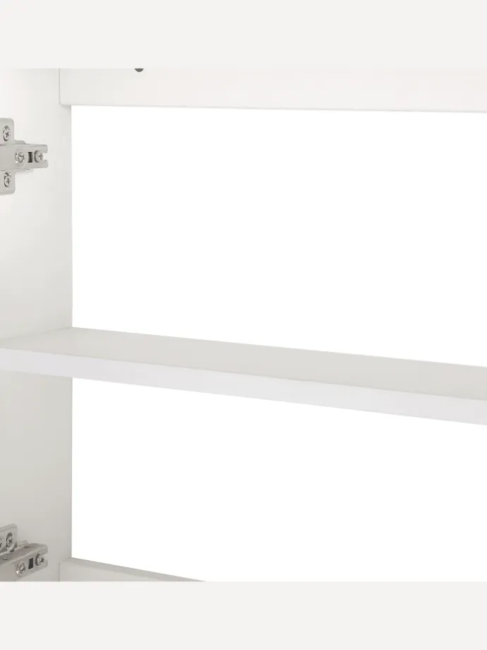 Bad-Spiegelschrank JARAMILLO in Weiß/Silber - (W) 60 x (H) 60 x (L) 12 cm