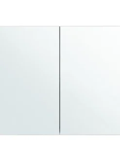 Bad-Spiegelschrank NAVARRA in Weiß/Silber - (W) 80 x (H) 70 x (L) 14 cm