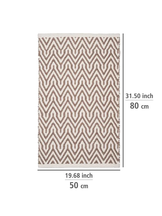 Badteppich "Altai" in Hellbraun - (L)50 x (B)80 cm