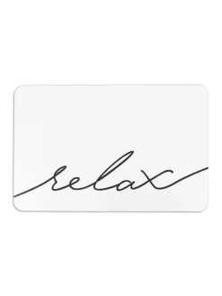 Badvorleger "Scribble" in Weiß - (L)60 x (B)39 cm