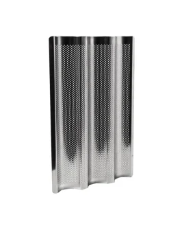 Baguetteblech aus Edelstahl in silber - 38cm