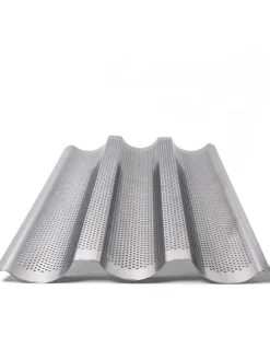 Baguetteblech aus Edelstahl in silber - 38cm