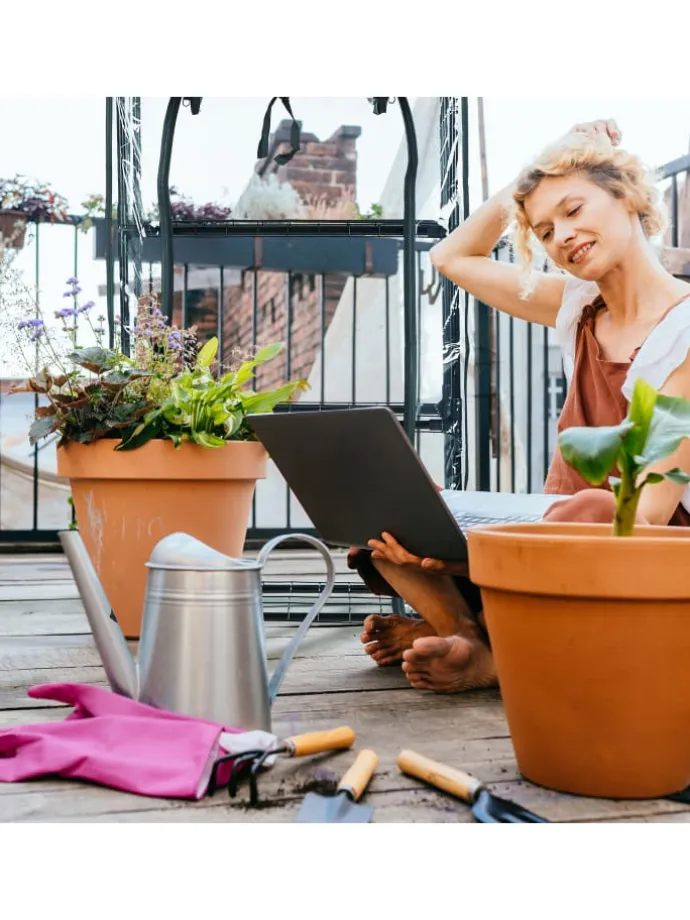 Balkongewächshaus in Schwarz/ Transparent - (B)48 x (H)80 x (T)24,5 cm