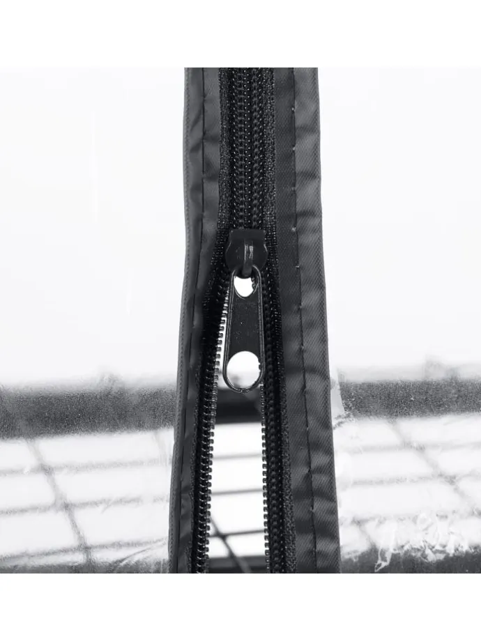 Balkongewächshaus in Schwarz/ Transparent - (B)48 x (H)80 x (T)24,5 cm