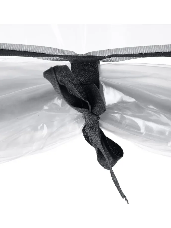 Balkongewächshaus in Schwarz/ Transparent - (B)48 x (H)80 x (T)24,5 cm