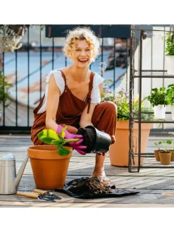 Balkongewächshaus in Schwarz/ Transparent - (B)59 x (H)126 x (T)37 cm