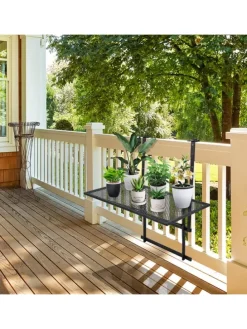 Balkonhängetisch 5-stufig höhenverstellbar in Schwarz