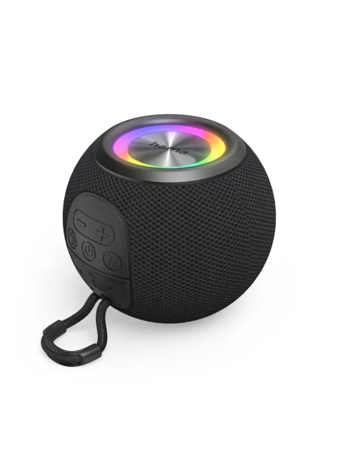 Ball Shape Speaker Bluetooth Lautsprecher, 5 LED in Schwarz