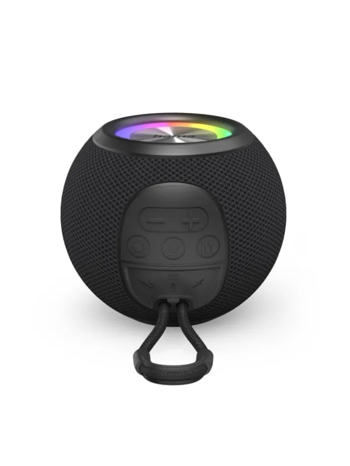 Ball Shape Speaker Bluetooth Lautsprecher, 5 LED in Schwarz