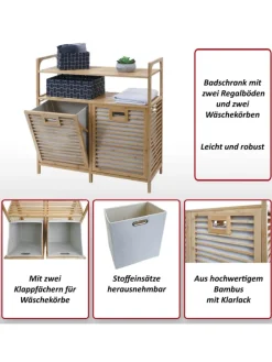 Bambus Badezimmerschrank N83