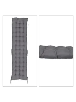 Bankauflage in Grau - (B)180 x (H)7 x (T)50 cm