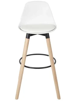 Barhocker in Weiß - (B)37 x (H)91 x (T)41 cm