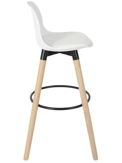 Barhocker in Weiß - (B)37 x (H)91 x (T)41 cm