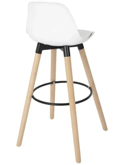 Barhocker in Weiß - (B)37 x (H)91 x (T)41 cm