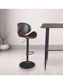 Barhocker "Reno" in Schwarz/ Hellbraun - (B)52,5 x (H)118 x (T)51 cm