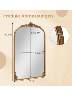 Barock Spiegel 61 x 90 cm in Gold