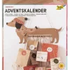 Bastelset "Adventskalender - Dackel" in Natur/ Rot