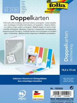 Bastelset "Doppelkarten 220g/m²" in Weiß