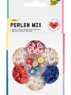 Bastelset "Perlen Mix Happy" in Bunt