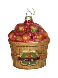 Baumschmuck "Apple Crate" in Gold/ Rot - (H)9,5 cm