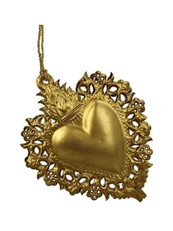 Baumschmuck "Burning Heart" in Gold - (H)13 cm