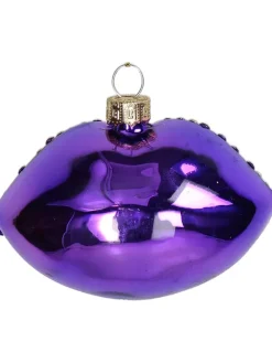 Baumschmuck "Lips" in Lila - (B)9 cm