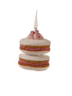 Baumschmuck Macaron Keks Anhänger in weiß