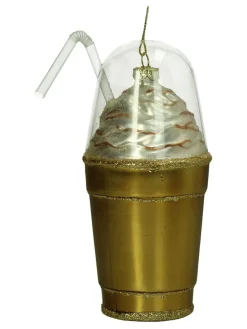 Baumschmuck "Milkshake" in Hellbraun - (H)13 cm