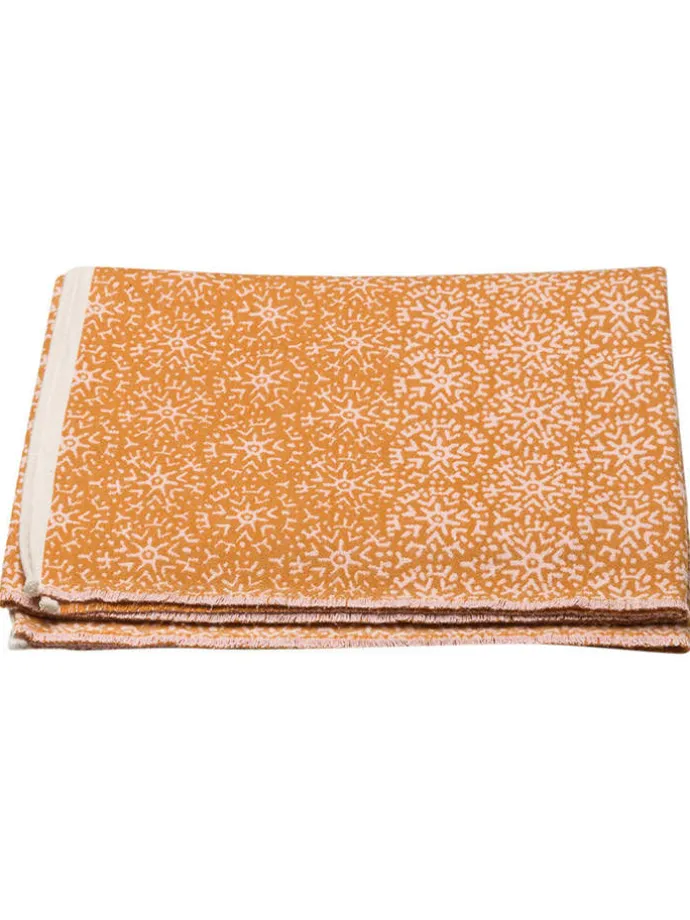 Baumwolldecke "Jade - Afrika" in Gelb