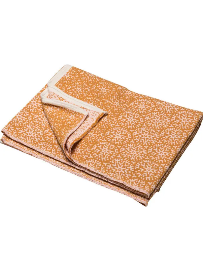 Baumwolldecke "Jade - Afrika" in Gelb