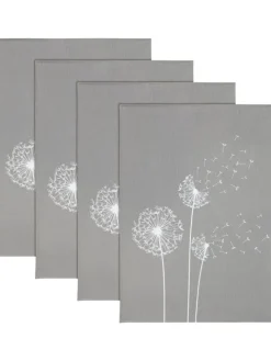 Baumwolle Geschirrtuch 4er-Pack in Pusteblume