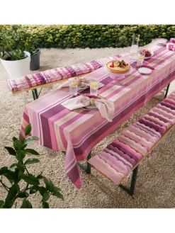 Baumwolle, Gewebt Bierbank-Auflage 2er-Pack in pink