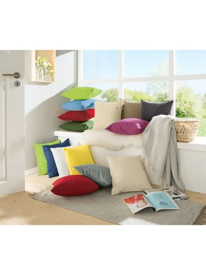 Baumwolle Kissenhülle Seattle in dunkelblau