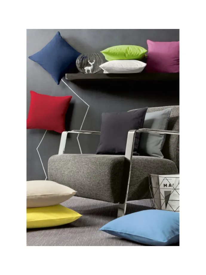 Baumwolle Kissenhülle Seattle in dunkelblau