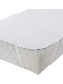 Baumwolle, Molton Matratzenauflage wasserdicht/kochfest Cottbus in weiß