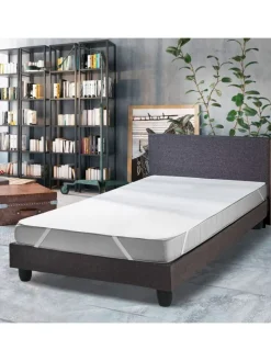 Baumwolle, Molton Matratzenauflage wasserdicht/kochfest Cottbus in weiß