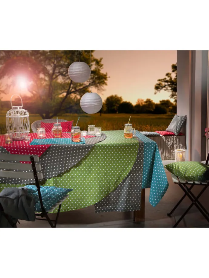 Baumwolle Tischläufer Orlando in rot