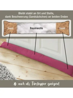 Baumwolle Zugluftstopper Seattle in beere