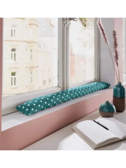 Baumwolle Zugluftstopper Orlando in petrol