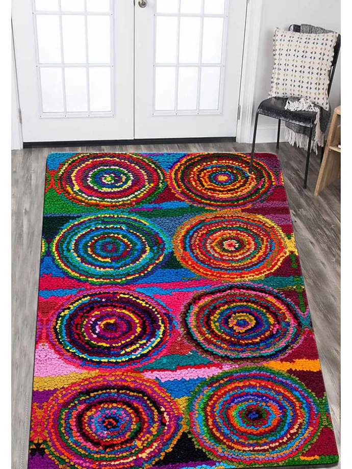 Baumwoll-Teppich ''Boule Colore Sönil'' in Bunt