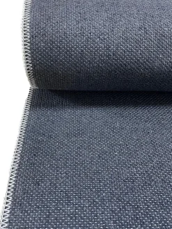 Baumwoll-Teppich ''Faucibus'' in Creme/ Blau/ Braun