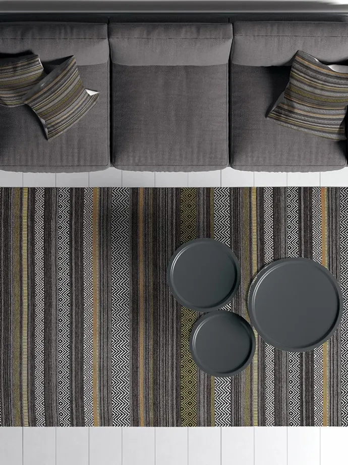 Baumwoll-Teppich in Bunt