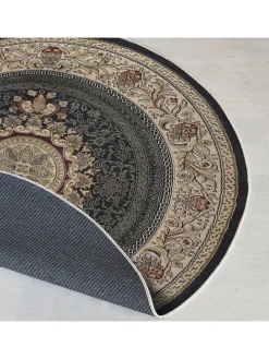 Baumwoll-Teppich ''Woopamuk523'' in Beige/ Schwarz