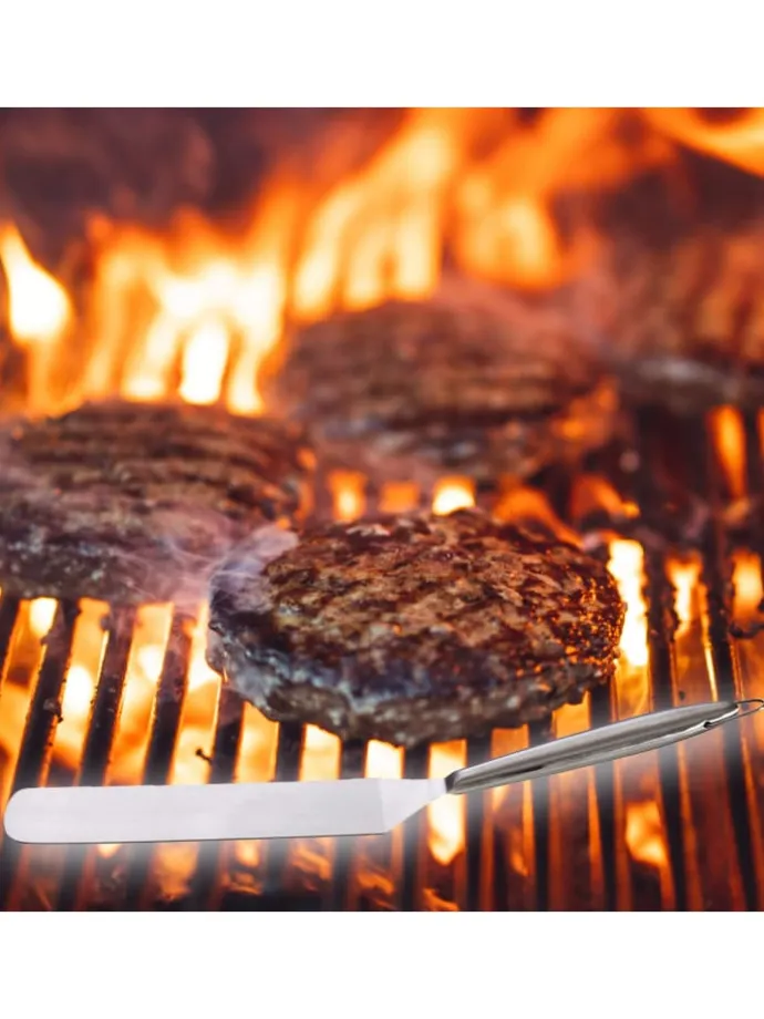 BBQ Edelstahl Spatel 45cm in silber